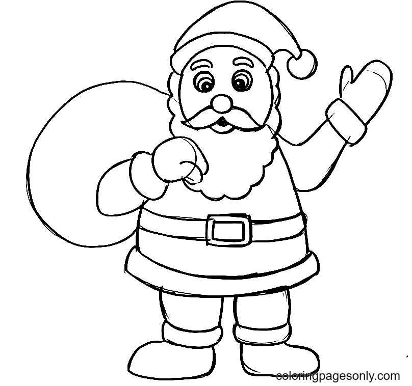 Papai Noel para colorir de Natal 2022