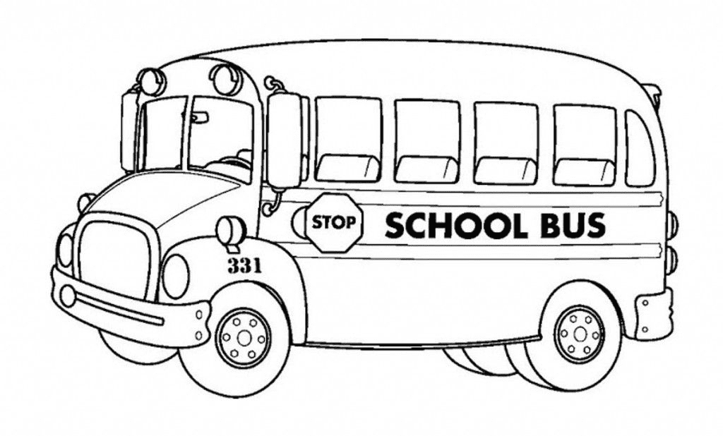 Schoolbus Gratis printbare kleurplaat