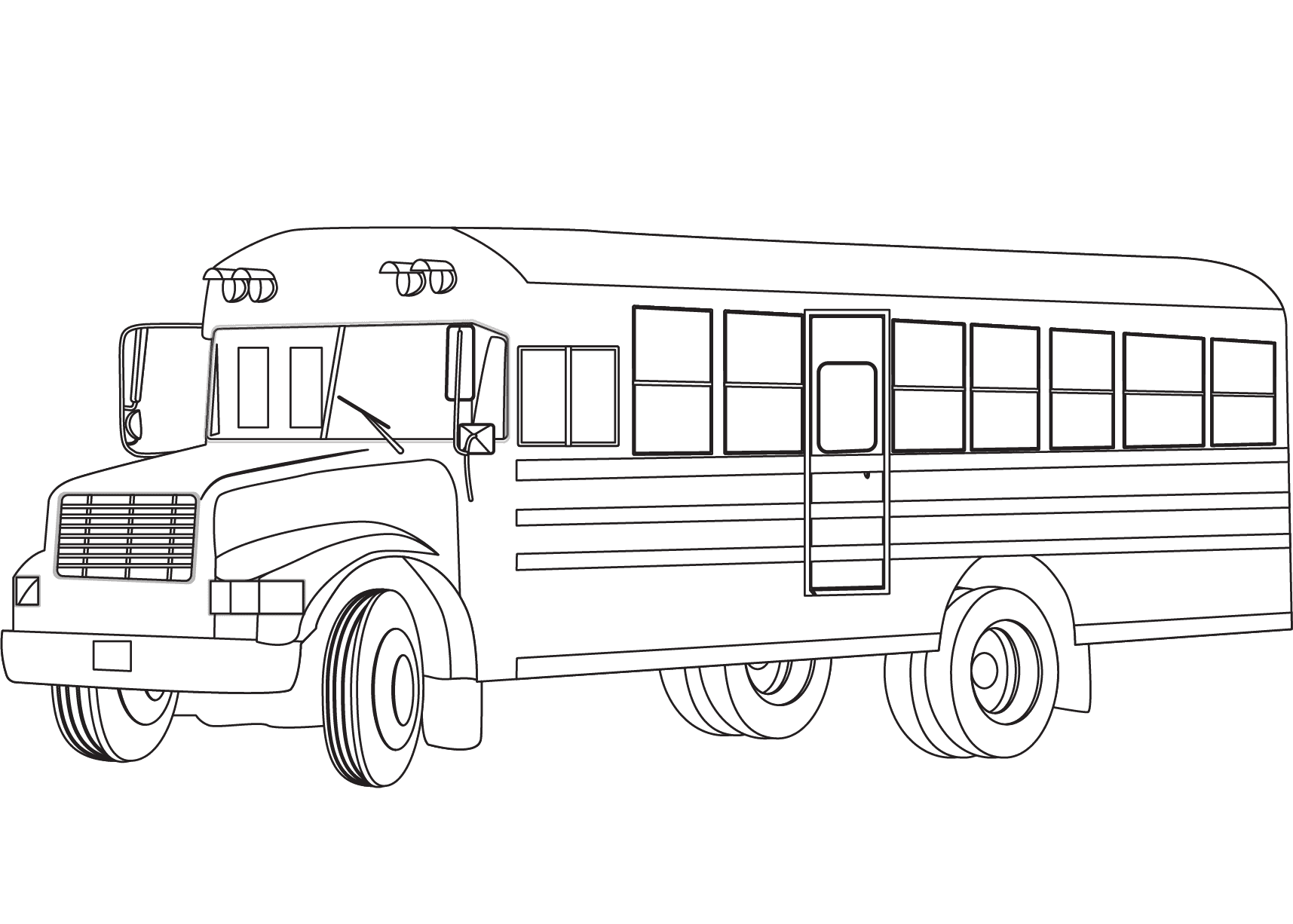 School Bus Picture Coloring Page