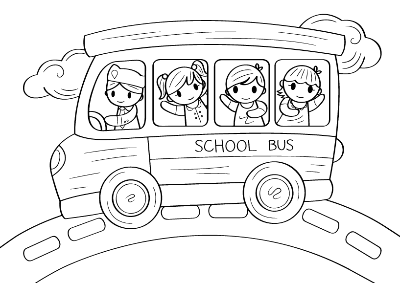 حافلة مدرسية قابلة للطباعة من حافلة المدرسة