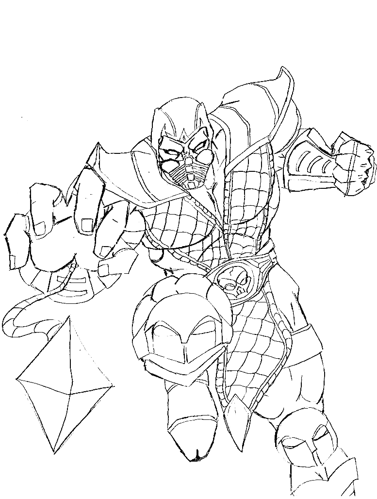 Scorpion Attack Coloring Page
