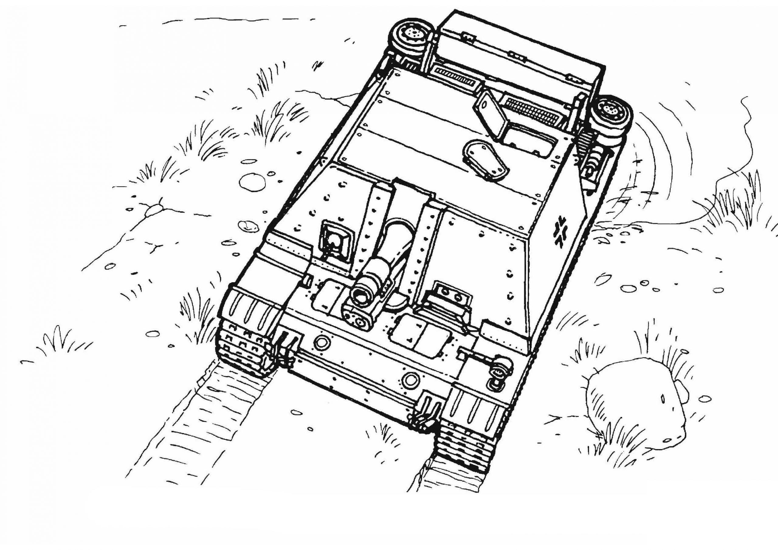 Self Propelled Gun Coloring Pages