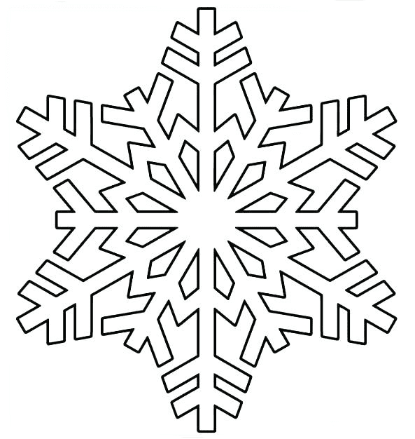 Shape of a Snowflake Coloring Page