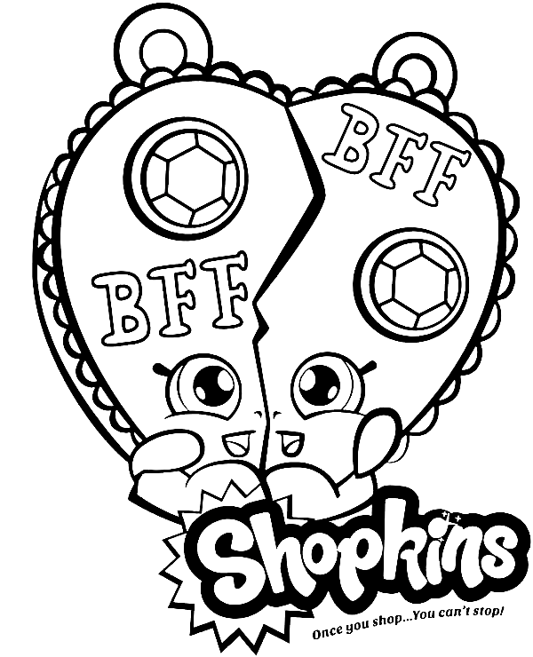 Shopkins BFF Pagina da colorare