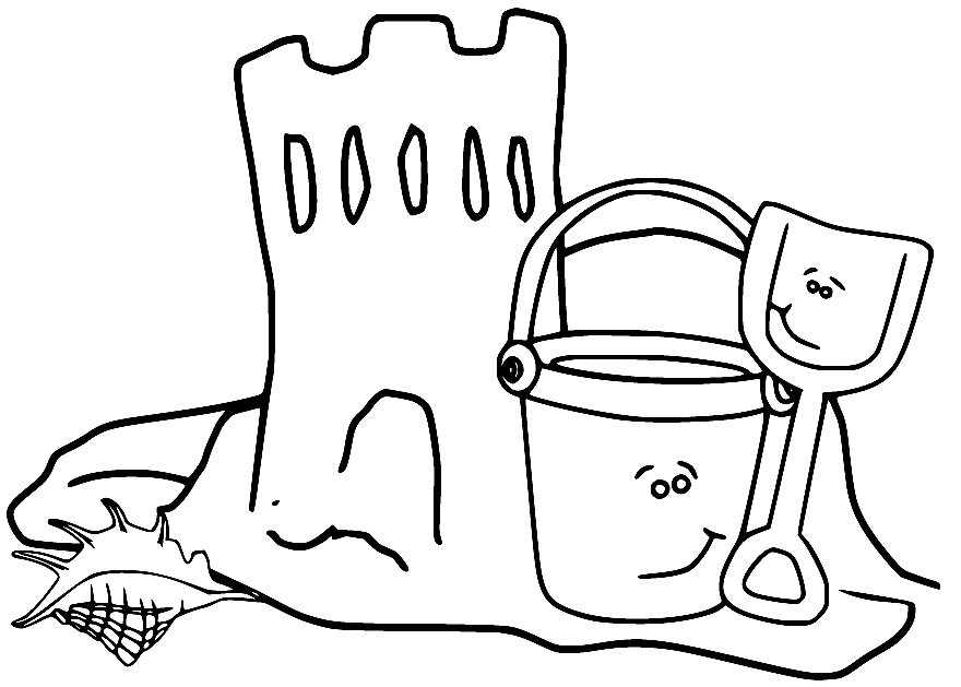 Shovel and Pail on the Beach from Blue's Clues