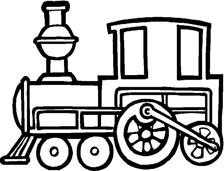 Coloriage train simple