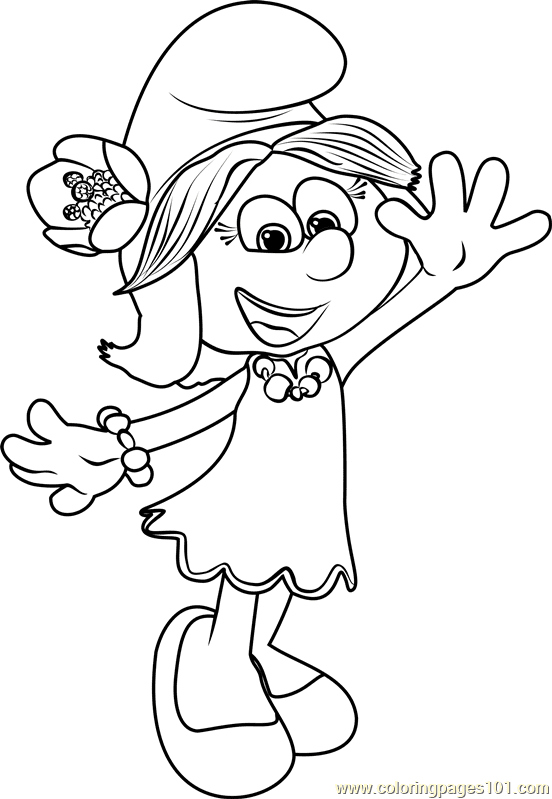Smurfblossom Coloring Pages