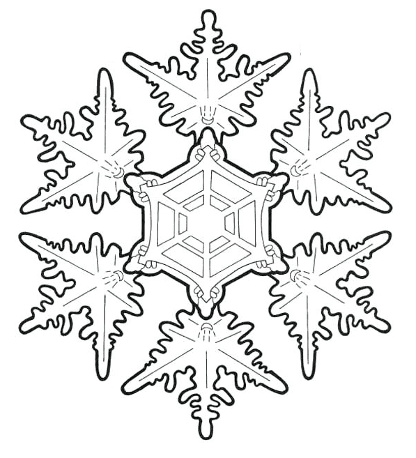 Sneeuwvlok Fractal Kleurplaat