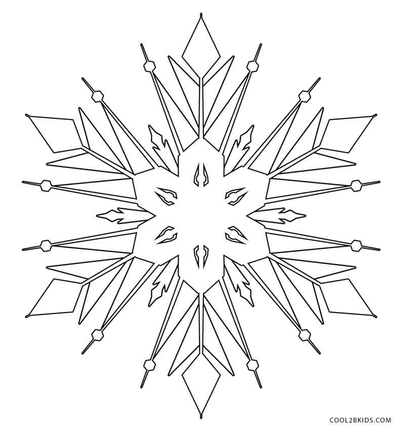 Snowflake Picture Coloring Page