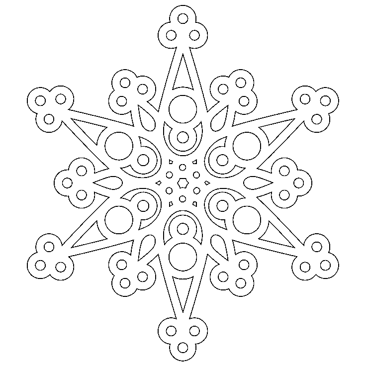 Fiocco di neve stampabile gratuitamente da Snowflake