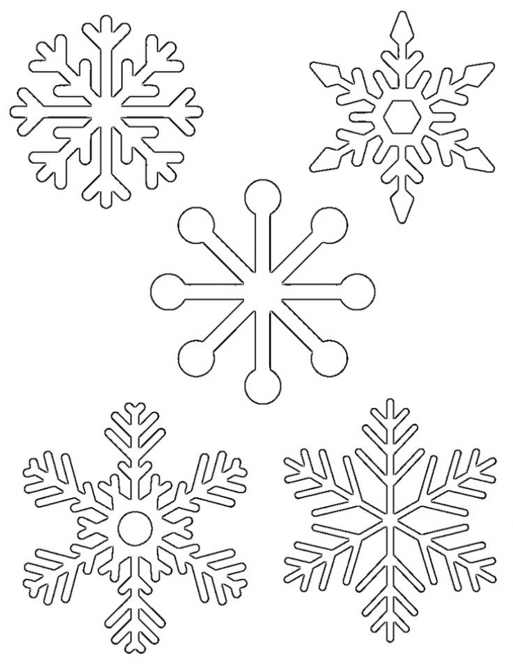 Snowflakes Free Printable Coloring Page