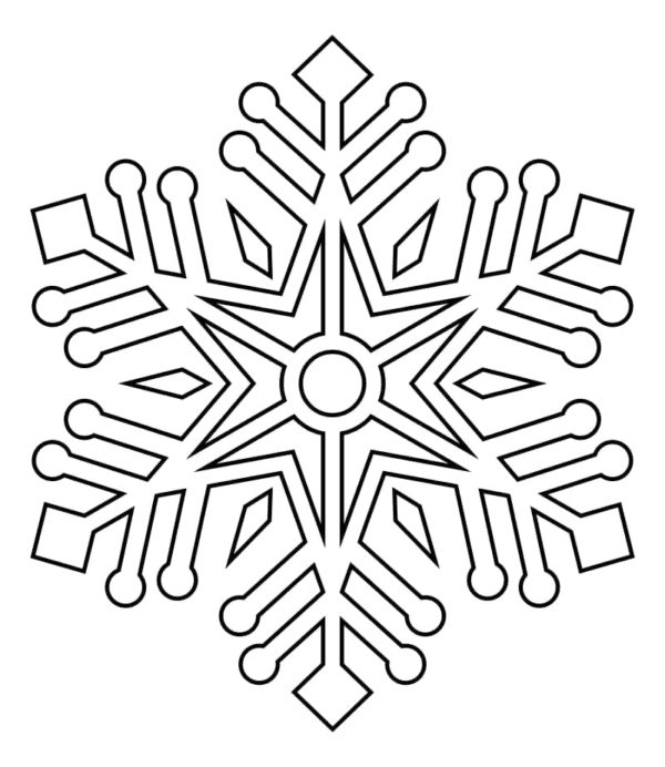 Sparkling Christmas Snowflake Coloring Page