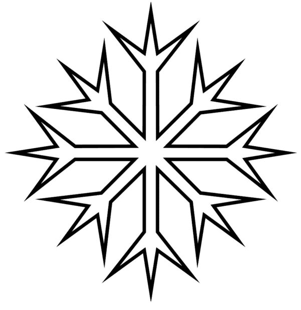 Sparkling Snowflake Coloring Page