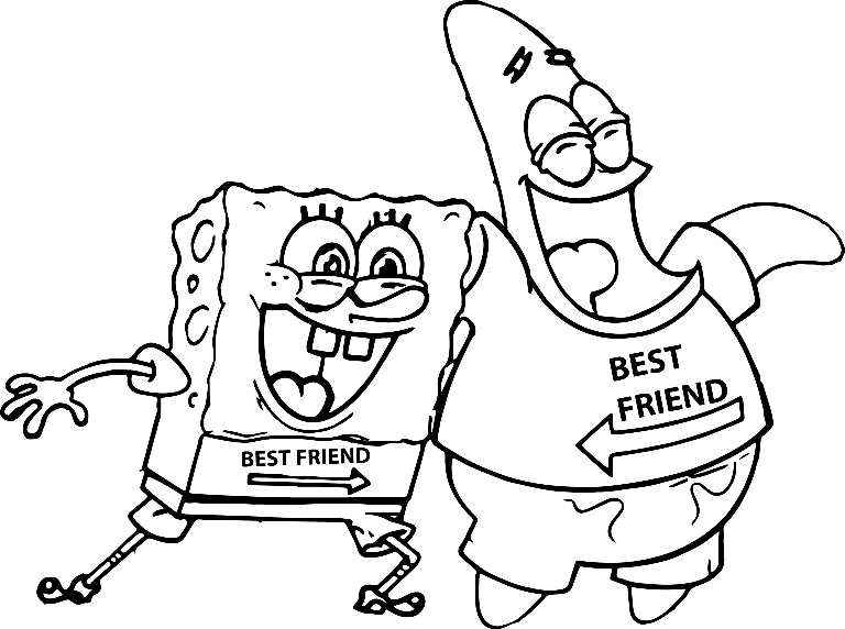 Desenhos para colorir do melhor amigo de Bob Esponja e Patrick - Desenhos  para colorir grátis para imprimir