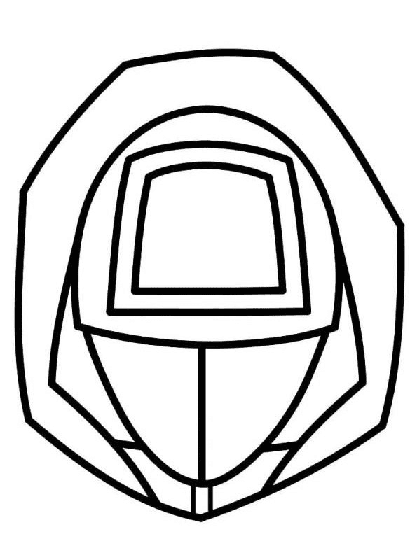 Square Mask – Squid Game Coloring Page