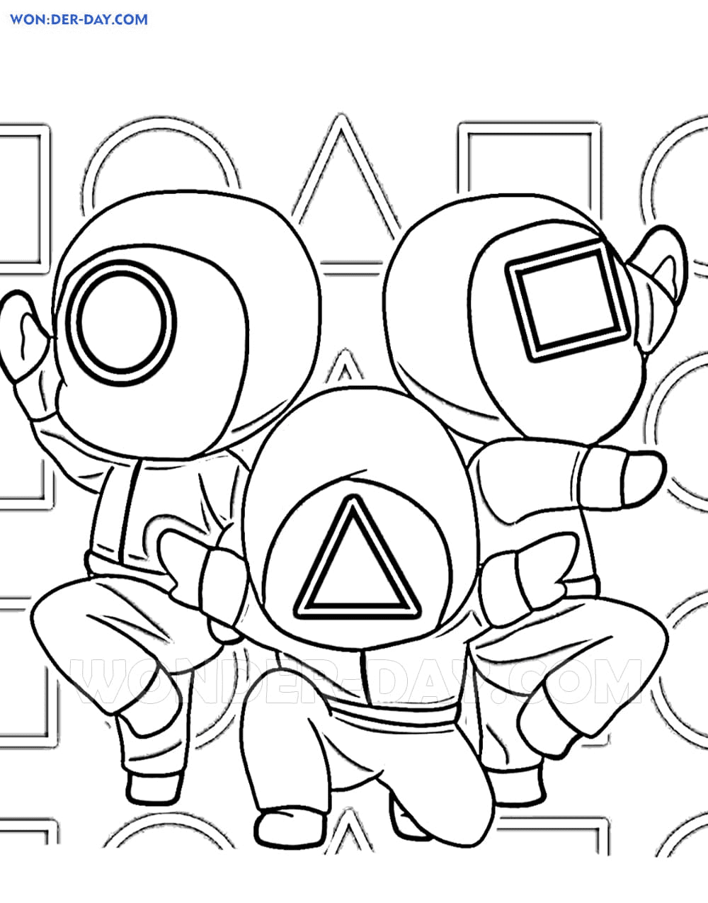 550 Among Us Squid Game Coloring Pages  Latest