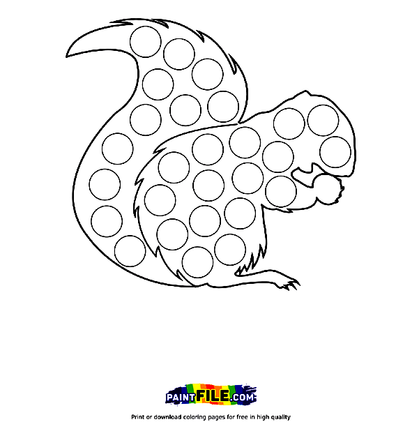 Squirrel Pop It Coloring Pages