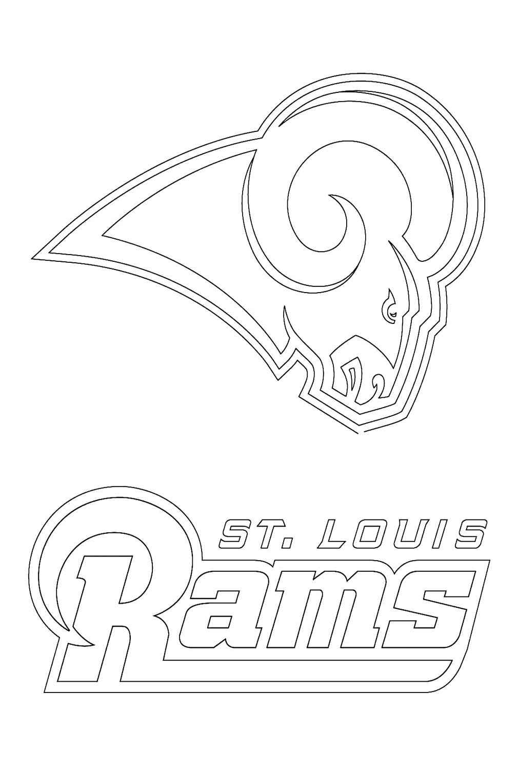 Logo des Rams de St Louis de la NFL