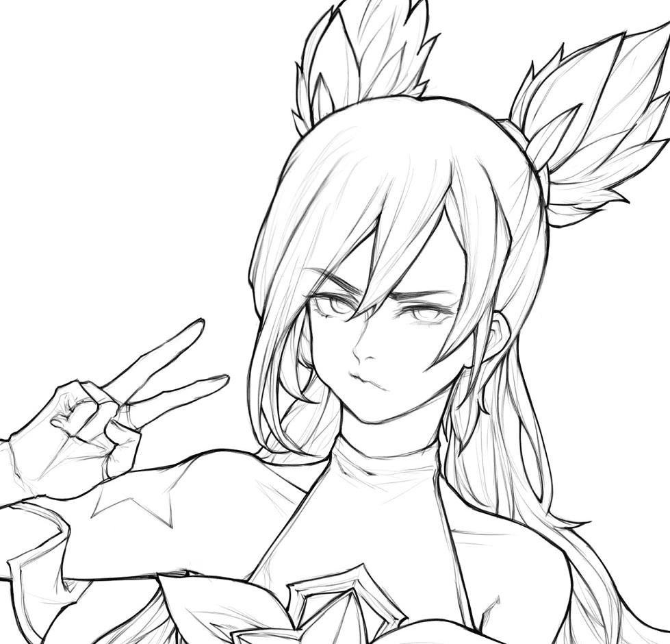 Star Guardian Jinx Coloring Page