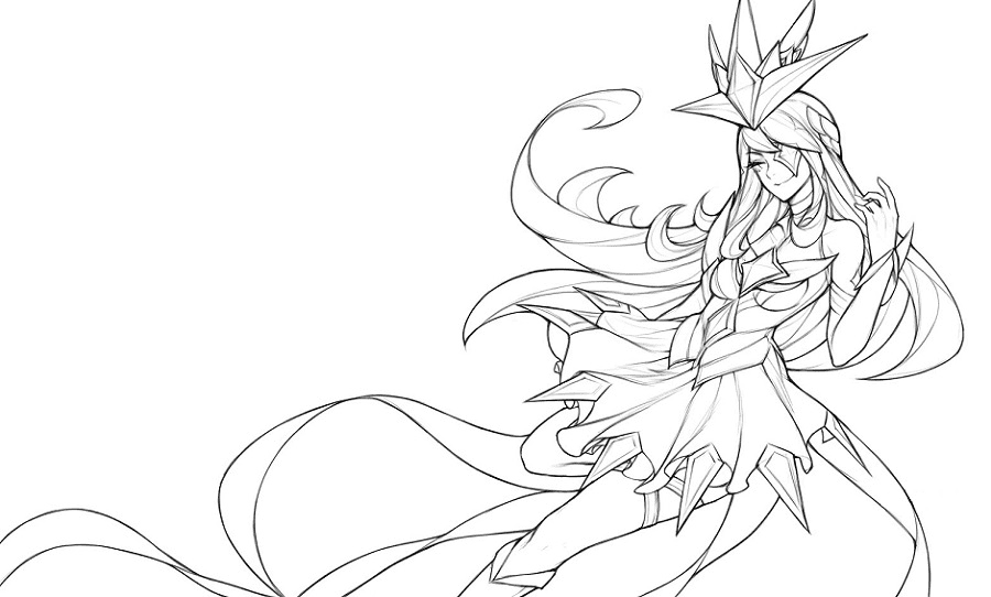 Star Guardian Syndra Coloring Page