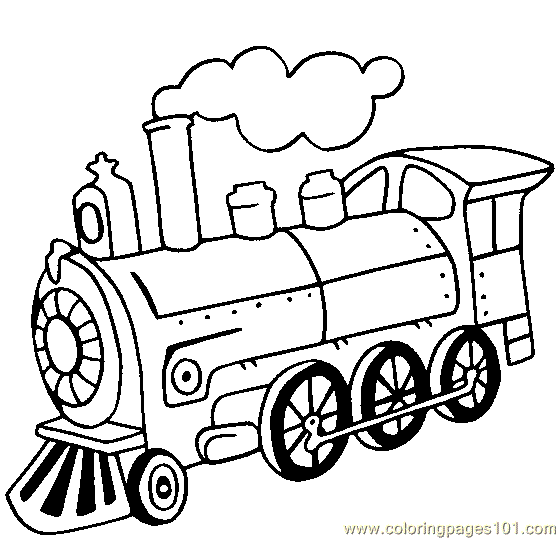 Steam Locomotive Coloring Page
