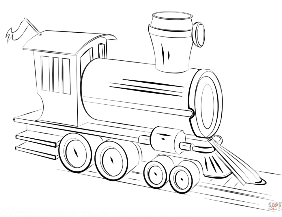 Steam Train Locomotive Coloring Pages