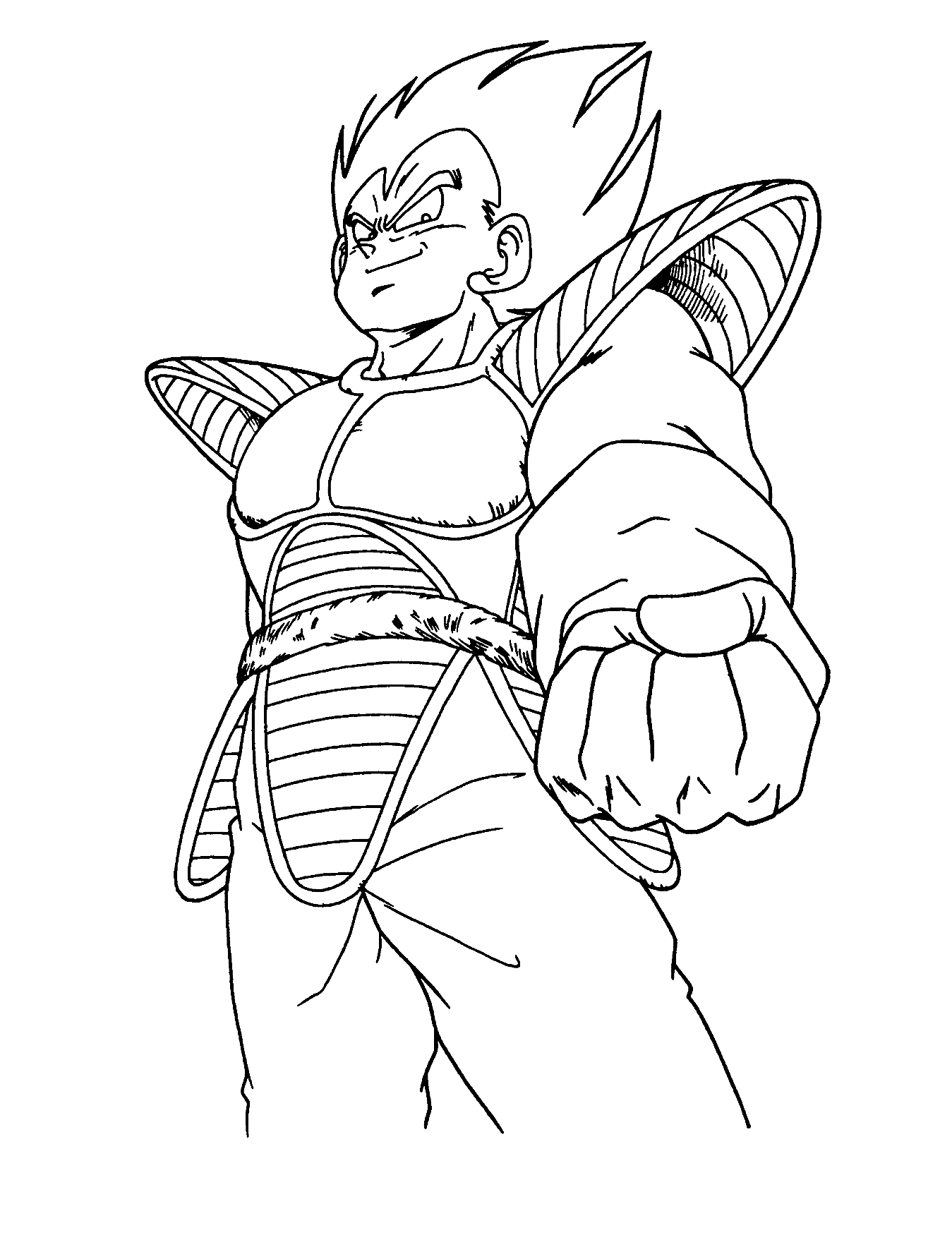 Strong Vegeta Coloring Pages
