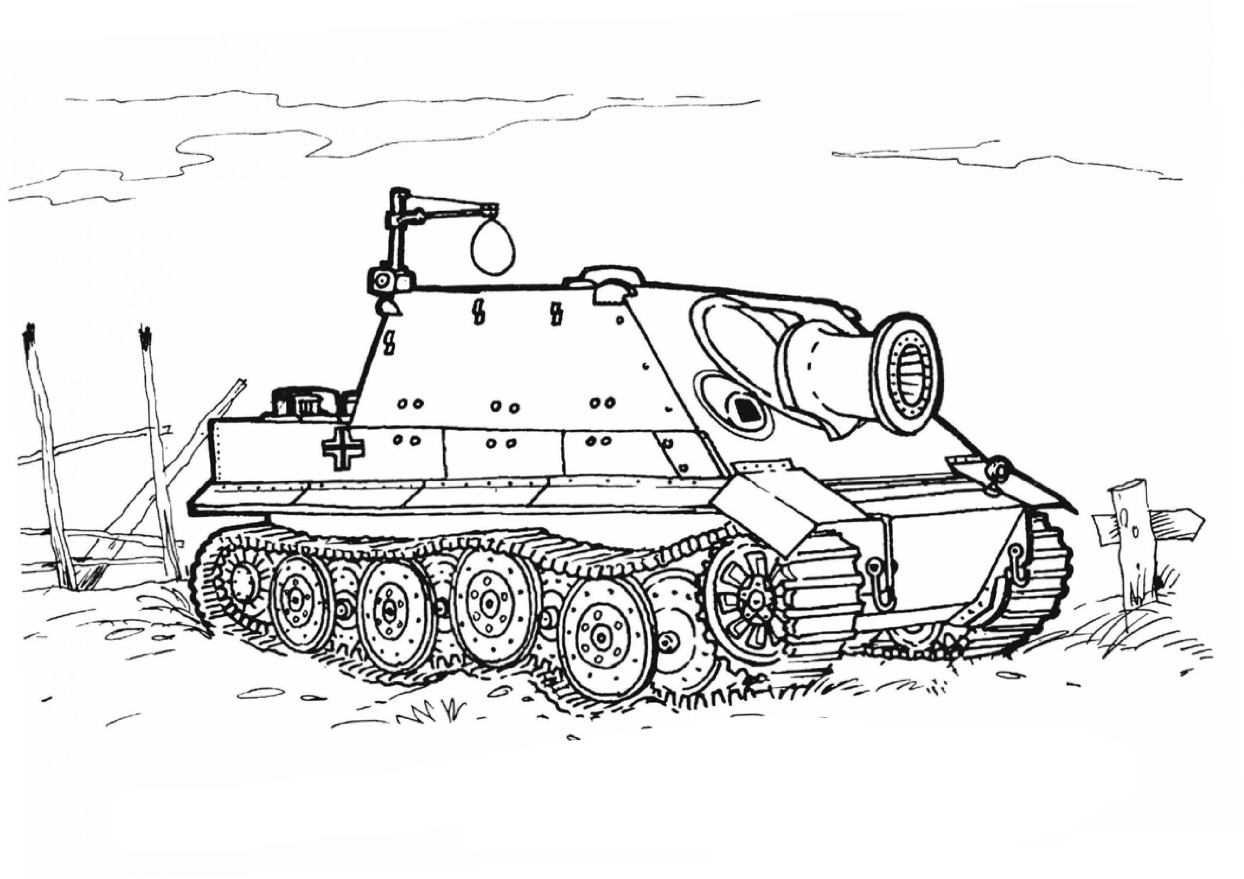 Sturmtiger Tank Coloring Pages