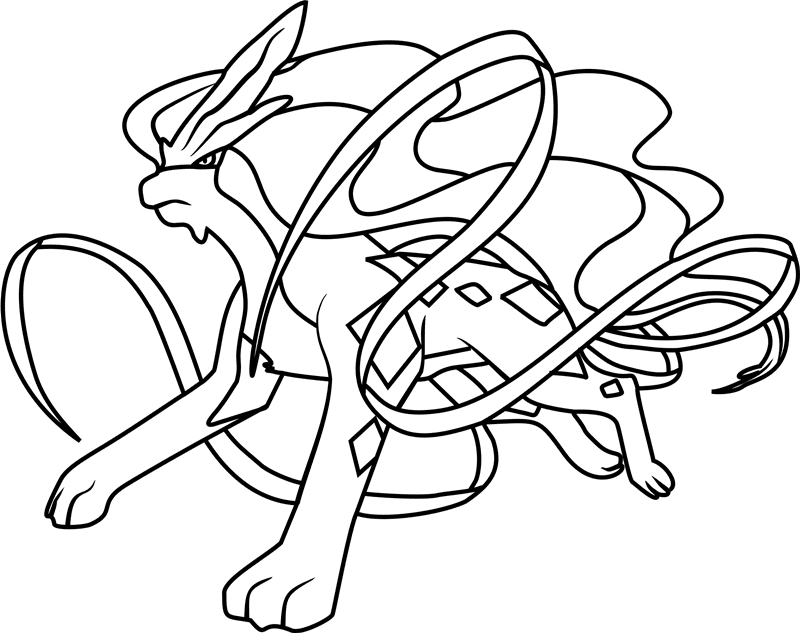 Suicune Coloring Page