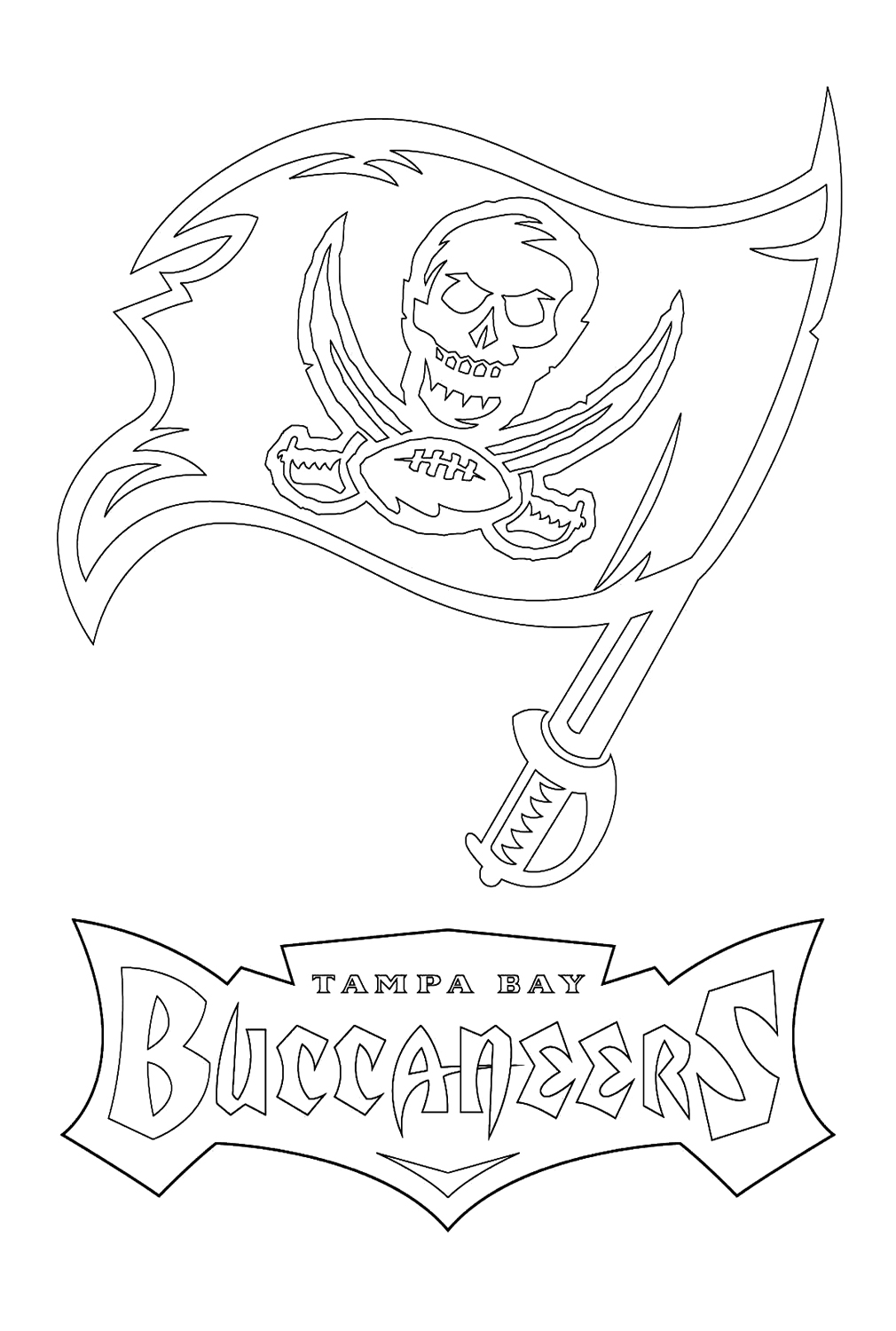 Tampa Bay Buccaneers Logo Coloring Page