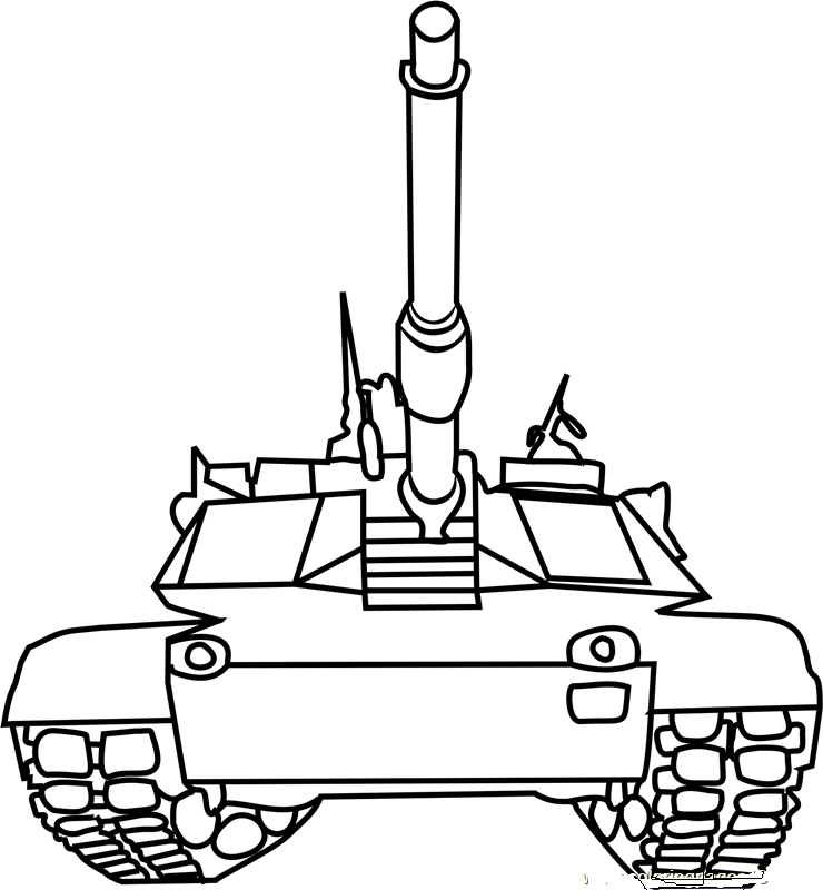Tanks Front View Coloring Page