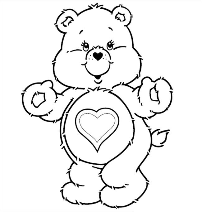 Tenderheart Bear Coloring Page