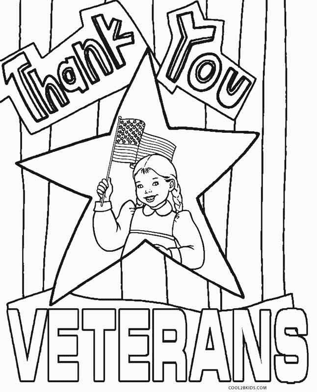 Thank You Veterans Day for Kid Coloring Pages