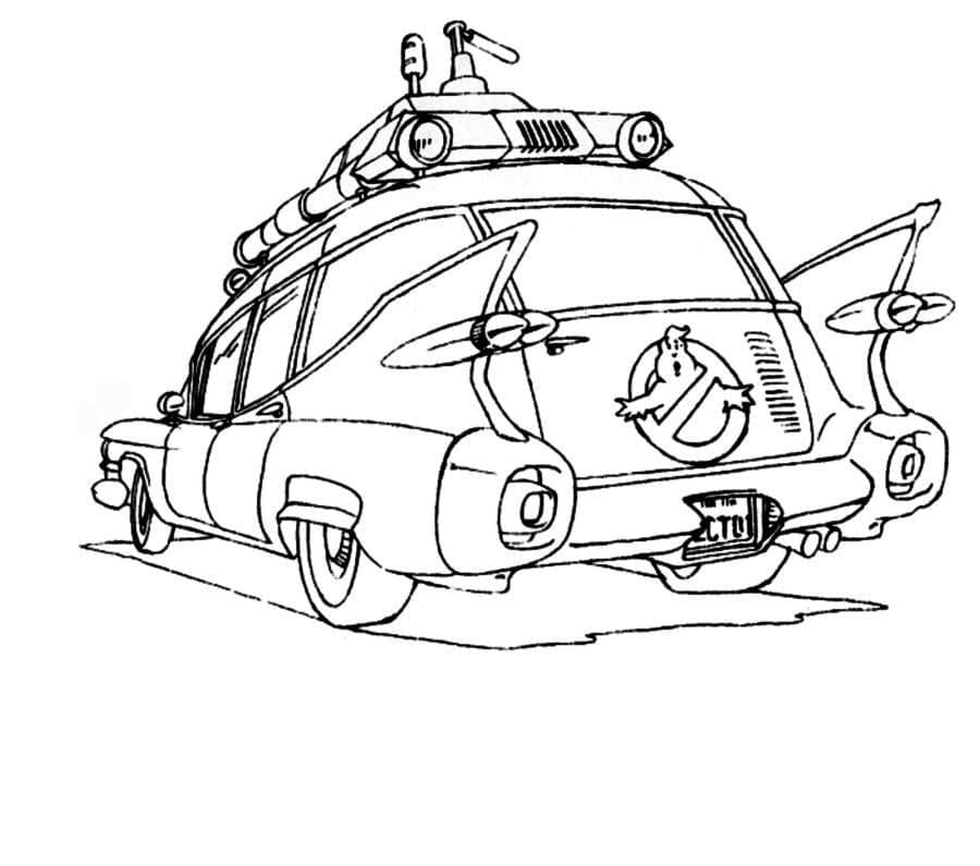 An Anti Ghost badge On The Hunter’s Car Coloring Pages