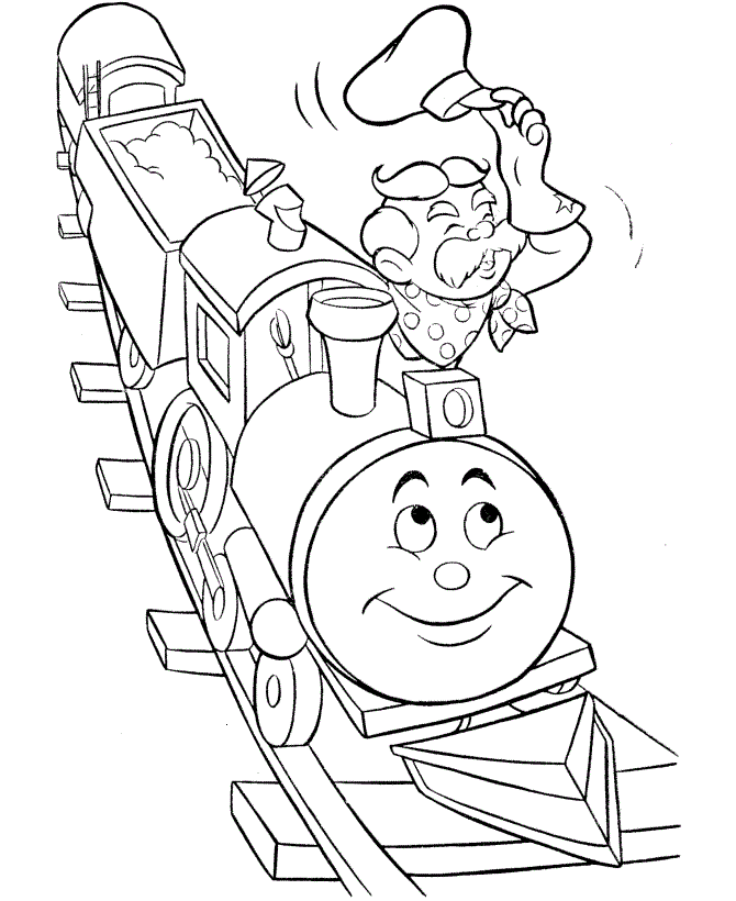 Thomas trein kleurplaat
