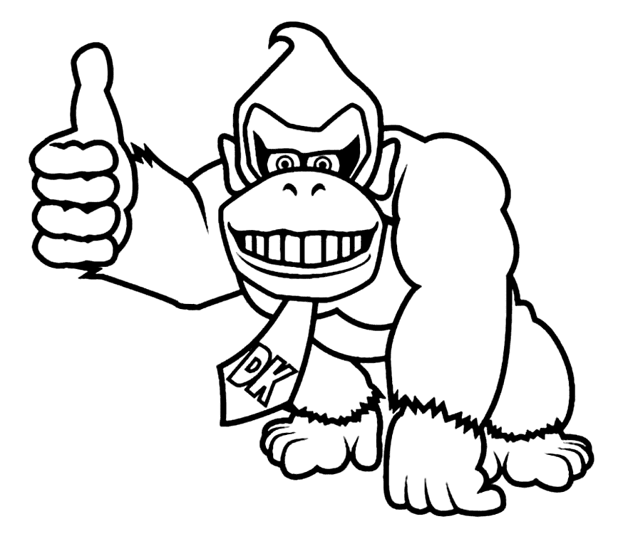 Donkey Kong 12 Coloring Pages Donkey Kong Coloring Pages Coloring