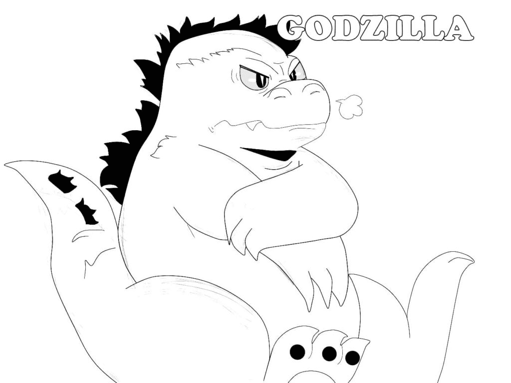 Toy Godzilla Coloring Page