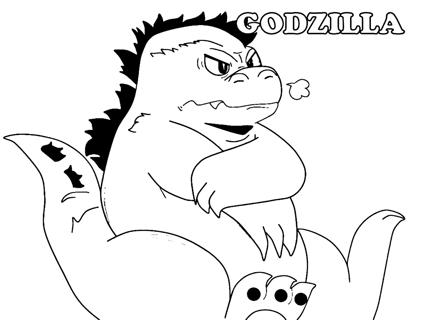 Toy Godzilla Coloring Pages
