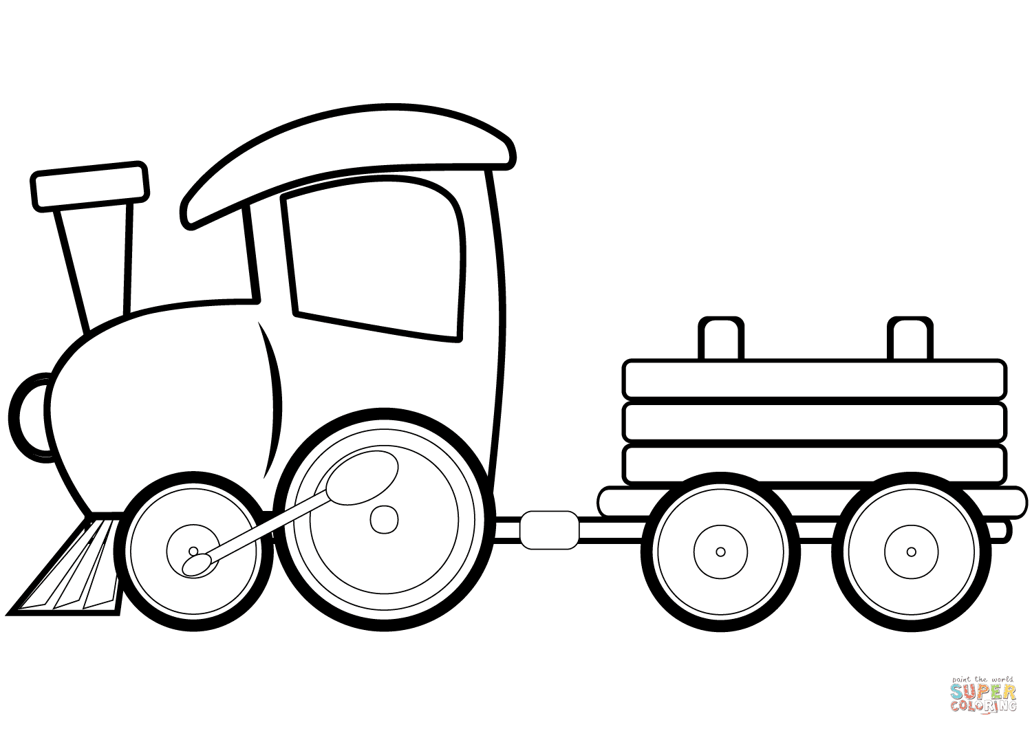Toy Train Coloring Pages