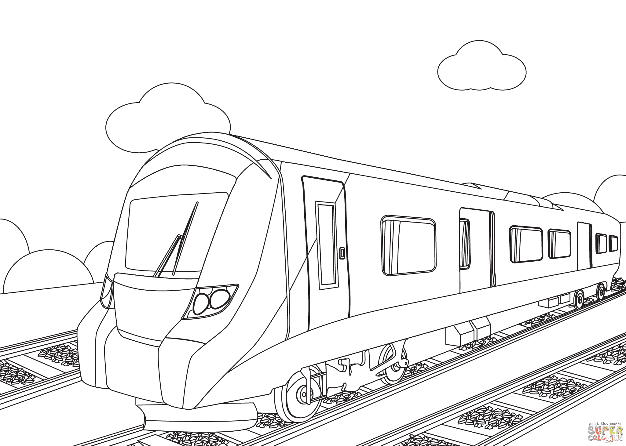 Train Free Printable Coloring Pages