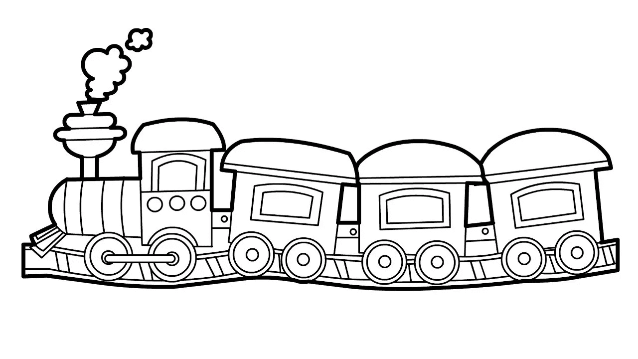 Train Images Coloring Pages