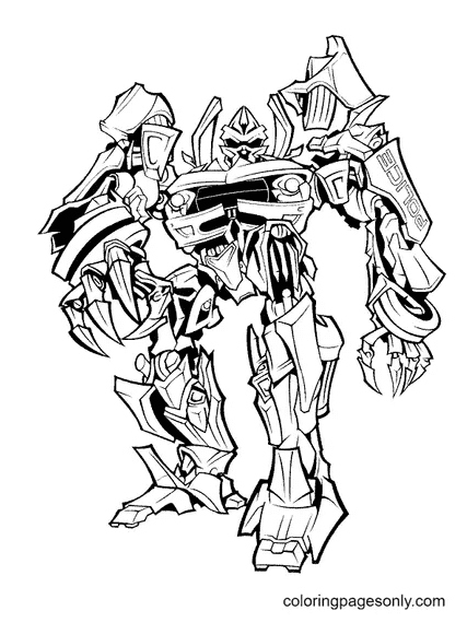 Transformers Free Printable Coloring Page