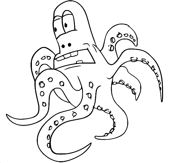 Раскраска Туберкулезный пелагический осьминог