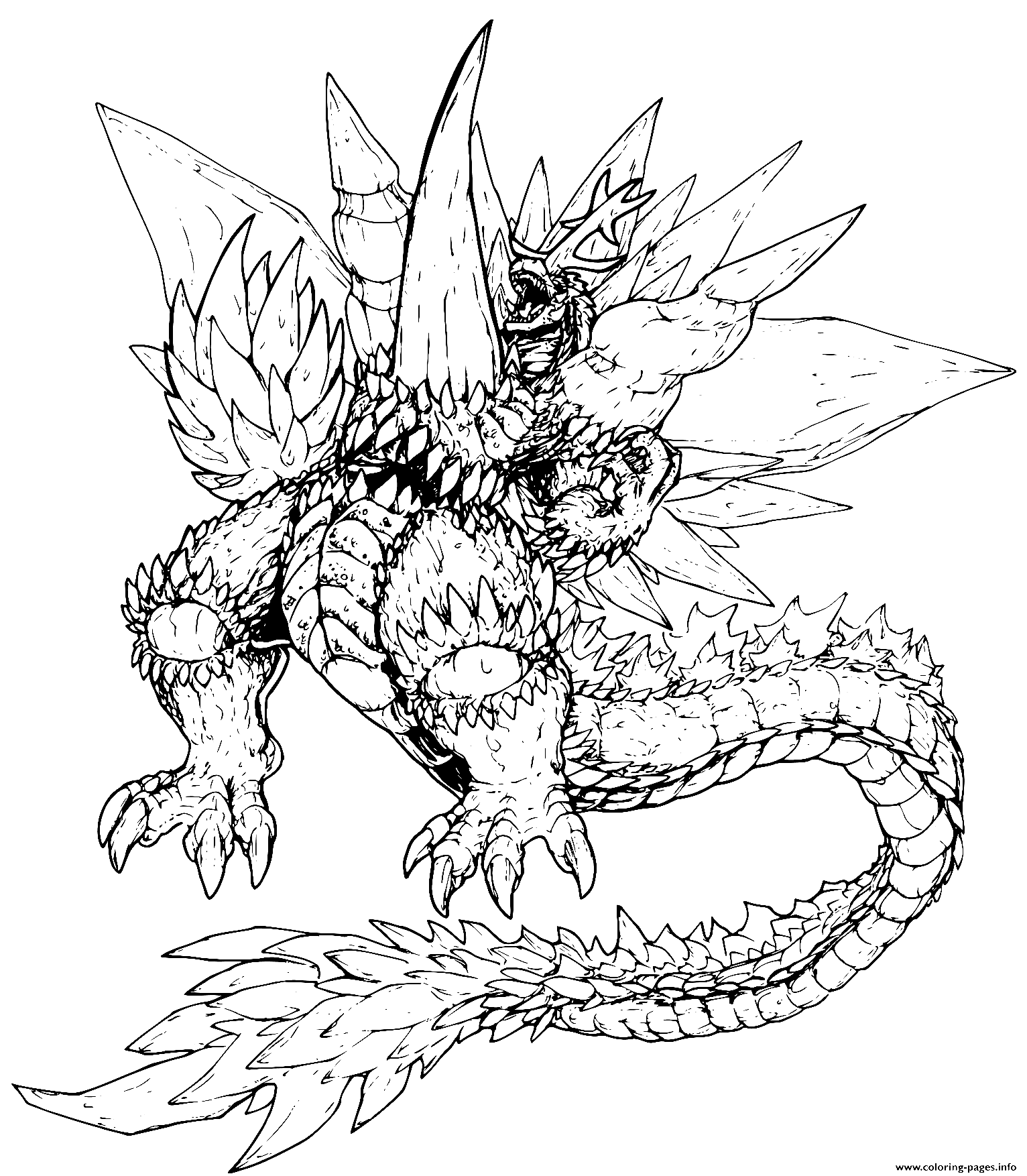 Ultimate Space Godzilla Coloring Page