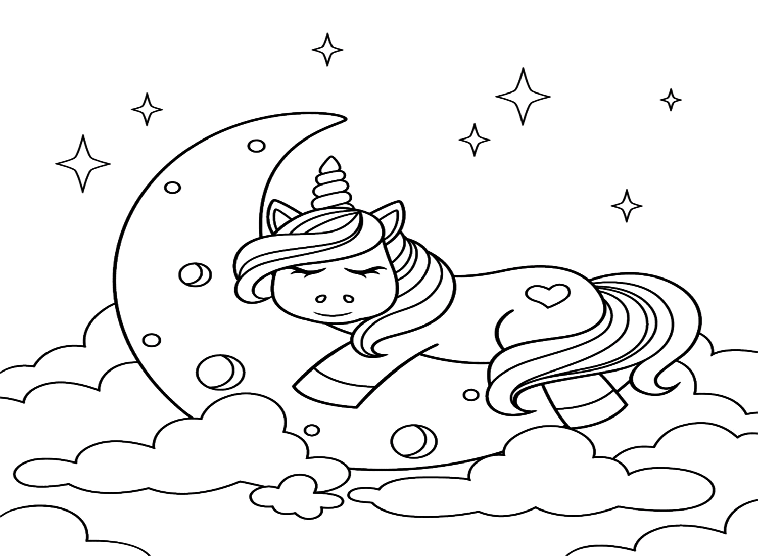 Unicorn Head Coloring Pages - Free Printable Coloring Pages