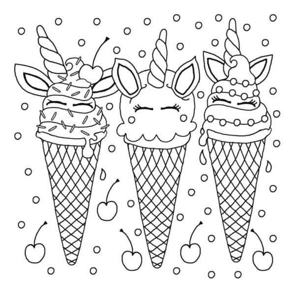 Unicorn Ice Cream Cone Coloring Pages Ice Cream Coloring Pages | Sexiz Pix