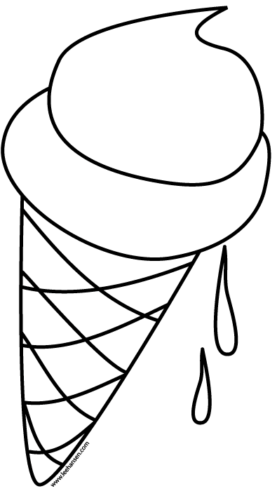 Very Simple Ice Cream Coloring Page