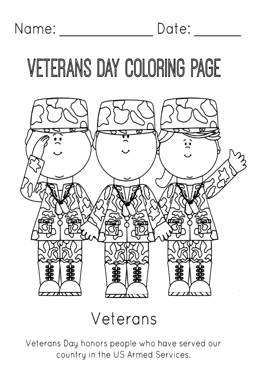 Veterans Day Coloring Pages Printable Veterans Day Coloring Pages Printable