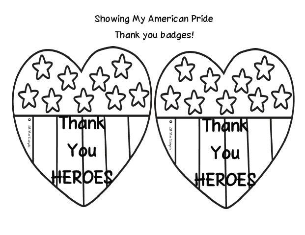 Veterans Day Thank You Heroes Coloring Page