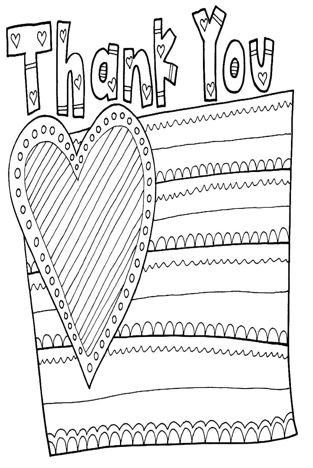 Veterans Day Thank You Coloring Page